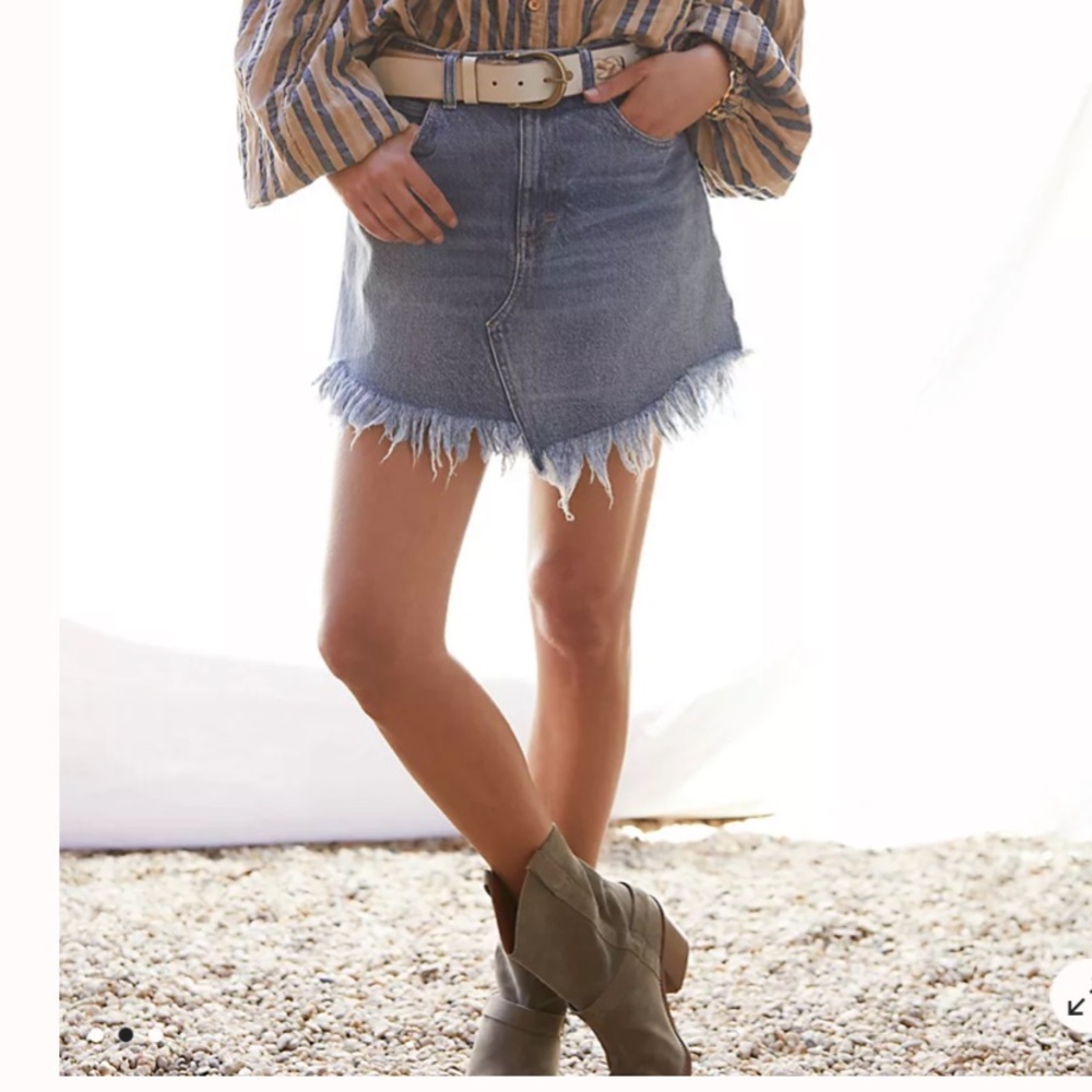 Free People Bailey denim mini skirt
